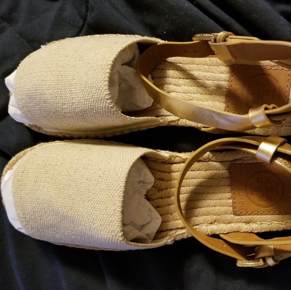 Newauthentic ToryBurch open toe espadrille sandals